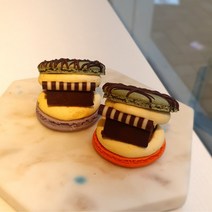 쁘띠롱 부산 수제 마카롱 15종류 선물세트 5구/10구 (박스포장 무료), 쫀득 초코 바닐라