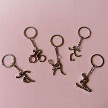 스포츠 키링 열쇠고리 축구 러닝 싸이클 스키 테니스