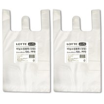 롯데이라이프 비닐봉투 백색, 21L, 200개