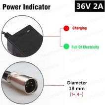 전동킥보드충전기 tangspower 36v 2a electric scooter 납산 배터리 충전기 41.4v 전기 자전거 휠체어 납산 배터리 충전기 호환, 4핀 xlr, 우리를