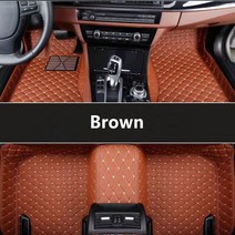 DADI 적합 BMW 7 시리즈 730Li 740Li 750Li760Li 2004-2021 자동차 매트 사용자 정의 가죽 자동차 매트 인, 02 Brown