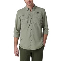 ATG by Wrangler 남성용 긴소매 낚시꾼 셔츠 펠리칸. Large, 3X, Dried Sage