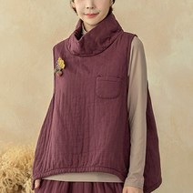 [디얼마미] 앨리스 터들 본딩 조끼 미시옷 빅사이즈 엄마옷 생활한복 중년 여성 마담