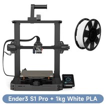 3D프린터 가성비 입문용 교육용 CrealityEnder 3 S1 Pro 3D 프린터 스프라이트 금속 직접 압출기 이동식 PEI 스프링 플랫폼 CR 터치 자동 레벨링 LED 라이, Ender 3S1Pro n White