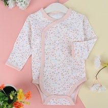 밤부 플라워 배냇슈트 신생아 배냇저고리 출산 아기옷