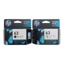 HP정품잉크 No.63 F6U62AA F6U61AA 4650 4517, 검정(F6U62AA), 1개