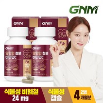 [1박스당 2개월분] GNM 맘편한 비헴철 임산부 철분 비타민C / 수유부, 120캡슐, 500mg