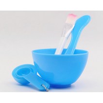 4종 스페츌라 붓 계량 스푼 볼 Set 5개 도구 용기 그릇 마스크팩도구 이미용품 염색볼, 핑크