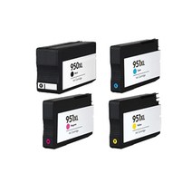 로켓잉크 HP OFFICEJET PRO 8600 8100 대용량 4색 세트 HP950XL HP951XL 검정 공기업전용 CN047AA 오피스젯 카트리지 컬러 오피스 출력, 4개입, 대용량 4색 호환 세트 상품 정품품질