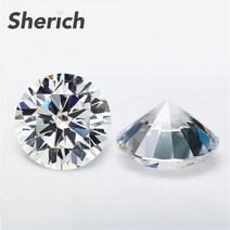Sherich 진짜 GRA Moissanite 스톤 01ct5ct D VVS1 라운드 느슨한 보석 빛나는 다이아몬드 도매 DIY 쥬얼리 액세서리