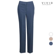 VIVID 여성 샤미 일자 정장 팬츠