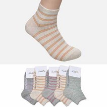 예쁜 스트라이프 여자 데일리 패션양말 5ea 여름양말