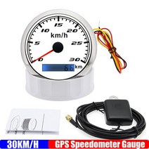 GPS측량기 불규칙형틀게이지 면적측정기 디지털 다이얼 계측기 7 색 조명 60120KMH 85MM GPS 속도계 게이지 오토바이 보트 자동차 트럭 속도 미터 안테나 방수 932V, 10.30KMH WS