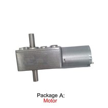 민코타DC 웜 기어드 모터 JGY-370 더블 샤프트 6-24V 역방향 자동 잠금 듀얼 출력 미니 감속기, 15 12V 90rpm_05 Package R