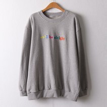 아이우먼 컬러올라잇자수맨투맨 WBF631M210 빅사이즈