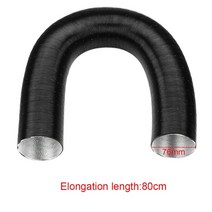 자바라 닥트 호스 천 덕트 주름관 PVC 알루미늄 호일 파이프 터보 에어 자동차 히터, 76mm