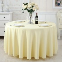 단색 원탁보 원형 테이블보 가정용 매장 식당용, 핑크, 원형 220cm