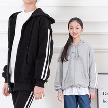 제니키즈 JN 두줄 집업 가을 남녀공용 주니어 후드집업 아우터