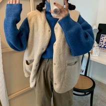 [유니즈] 뽀글이 양면 버튼 조끼 + 레모나산 1p