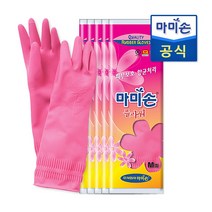 마미손 고무장갑 플라워, 중(M), 5개입