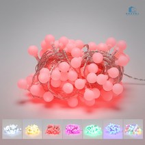 LED 앵두 전구 적색 트리구 96구 투명선 연결형(DC 24V) 1m 캠핑 감성 조명 크리스마스 소품 파티 조명 RGB 트리구 인테리어 악세사리 무드등, 황색, 포함