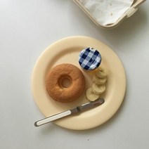 1300K 헤이데이 디저트 플레이트 바닐라 무광그릇 홈카페용, 단품