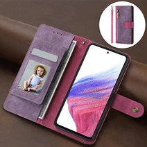수나르 갤럭시A30 A30s A305 A307 레트로 가죽 스트랩 지퍼 지갑 다이어리 핸드폰 케이스, 선택완료, 갤럭시A30s(A307)/spc365 그레이블랙