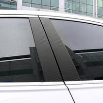 USK 아우디 A6 C8 실외 드레스업 B필러 기둥 카본랩핑 데칼스티커 필름 기스 흠집방지 포인트 튜닝 DIY 악세사리, U_카멜레온와인카본