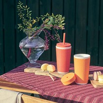 도자기 텀블러 400 도자기컵 세라믹텀블러 실리콘 빨래 뚜껑 세라믹머그 커플 선물용 명품텀블러, 올리브