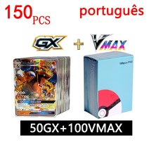 르투갈어 태그 팀의 새로운 카드 X V VMAX 트너 에너지 홀로 그래픽 게임 p, 14 PT 50GX 100Vmax