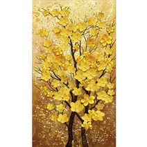 보석십자수 황금나무 금전수 심심할때할만한것 50x105, 50 * 105cm, 돈나무 보석십자수