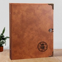 달러북 스크랩북 지폐 화폐수집 컬렉션, 지폐 40장 + 동전 5페이지, 가죽 주화 컬렉션 북