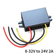 주행충전기 차량용 충전기 시거잭 배터리 캠핑용 DC 전압 스텝 자동차 보트 전원 공급 벅 12V 19V 24V, 6.8-32V to 24V 2A