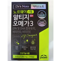 팔레오 박군 닥터스노트 노르웨이 알티지 오메가3, 30캡슐, 6개