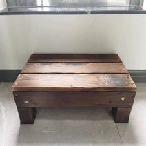 방부목 원목 계단 선반 나무발판 마당꾸미기 거치대 다용도 야외 3단 부목 데크 목재 목제, 도톰한 기장 40X가로 25X높이 15cm