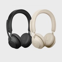 자브라 Jabra Evolve2 65 Stereo 무선 헤드셋 / MS Teams Zoom Skype, 베이지+USB-A+UC(충전스탠드포함)