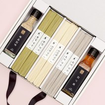 잔치엔 오색소면 국수 멀티세트 (팔순 칠순답례품 웨딩답례품 명절선물 결혼답례품 돌단치답례품 돌답례품), 잔치엔 국수 6조(600g)+트러플+참기름