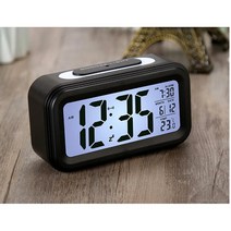 기상 날짜 무소음 LED 전자 알람 시계 수험생 탁상, 라이트그린