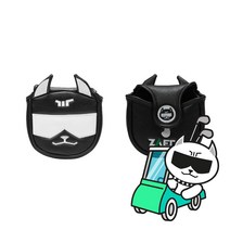 골때리는 프렌치 불독 골프채 헤드커버 캐릭터 골프클럽 드라이버 우드 유틸리티 아이언 말렛 블레이드 퍼터 커버, 말렛퍼터커버-블랙, 블랙