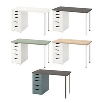 이케아 LAGKAPTEN 락캅텐 / ALEX 알렉스 테이블/책상120cm, 색상:화이트+화이트_094.168.20