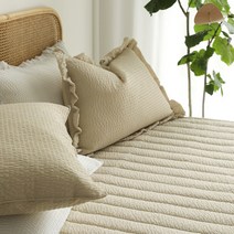 시원한 여름 시어서커 누빔 고정밴딩 침대패드(SS/Q/K)-8color, 오트밀, 킹 침대패드(K) 단품