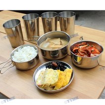 4P 라면냄비 버너 후라이팬 코펠 캠핑 반합
