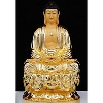 수아네 금동미륵반가사유상 부처님 선물 공예품 불상 아미타불, 높이 26cm 약사불/조각상(금공예품)