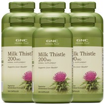 GNC Milk Thistle 200MG 300 Capsules 밀크시슬 300정 6병