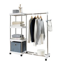 코시나 S플러스 이동식 4단 선반 겸용 행거, 혼합 색상