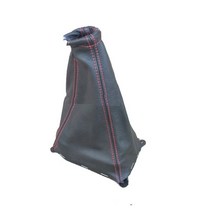 3모델 기어 시프트 노브 커버 수동 레버 블랙 가죽 중국어 CHERY QQ 자동차 모터 부품, 03 Leather red line