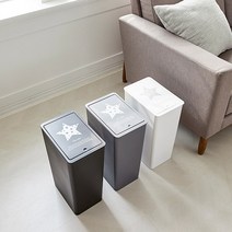 블루윙 프리미엄 인테리어 휴지통 쓰레기통, 슈팅스타10L(블랙), 1개