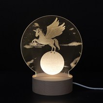 아트조이 LED 아크릴 원형 무드등, 유니콘