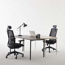 라이트오피스 듀오백 컴퓨터 책상 BDC014 1400×700, 화이트/화이트