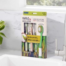 애경 2080 해죽순 소금 담은 칫솔 4입, 1개
